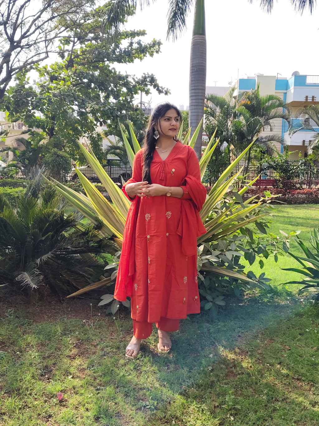 A- line Anarkali Kurti