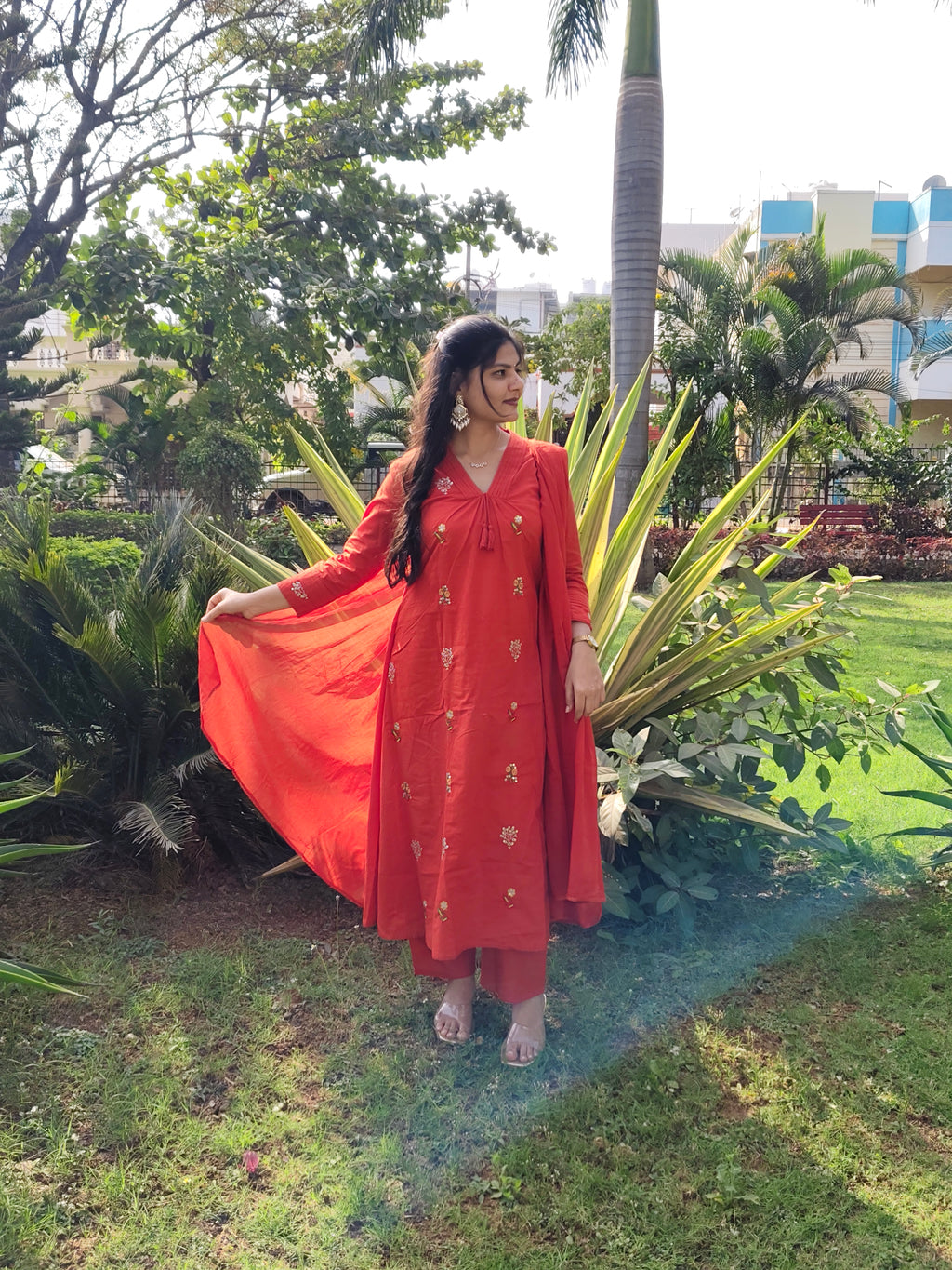 A- line Anarkali Kurti