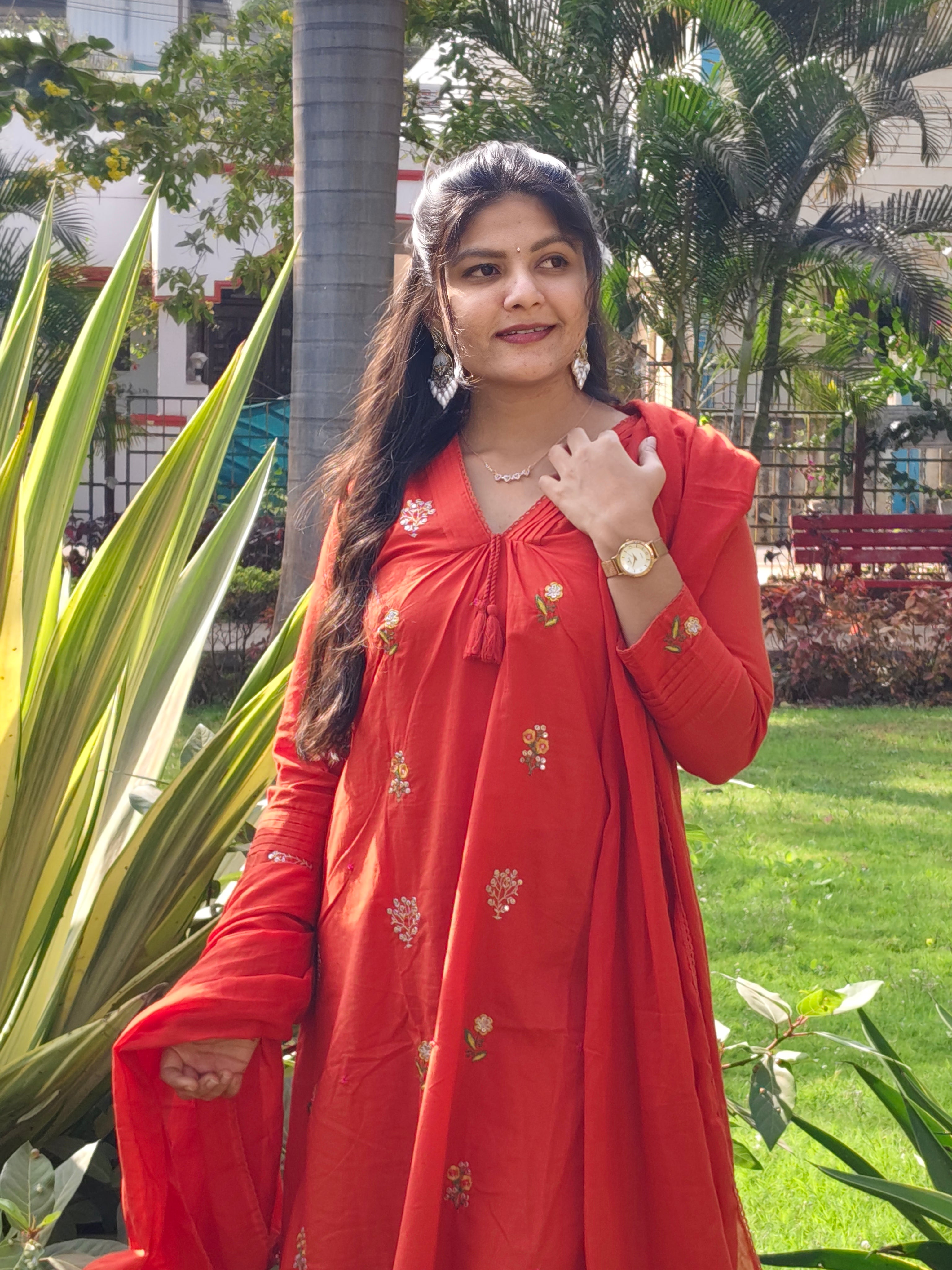 A- line Anarkali Kurti