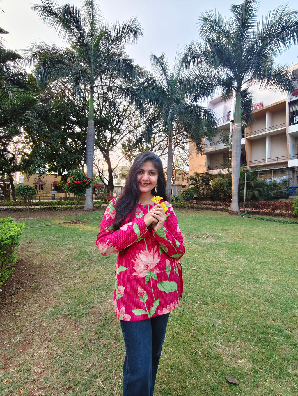 Rose Bloom Corset Short Kurti