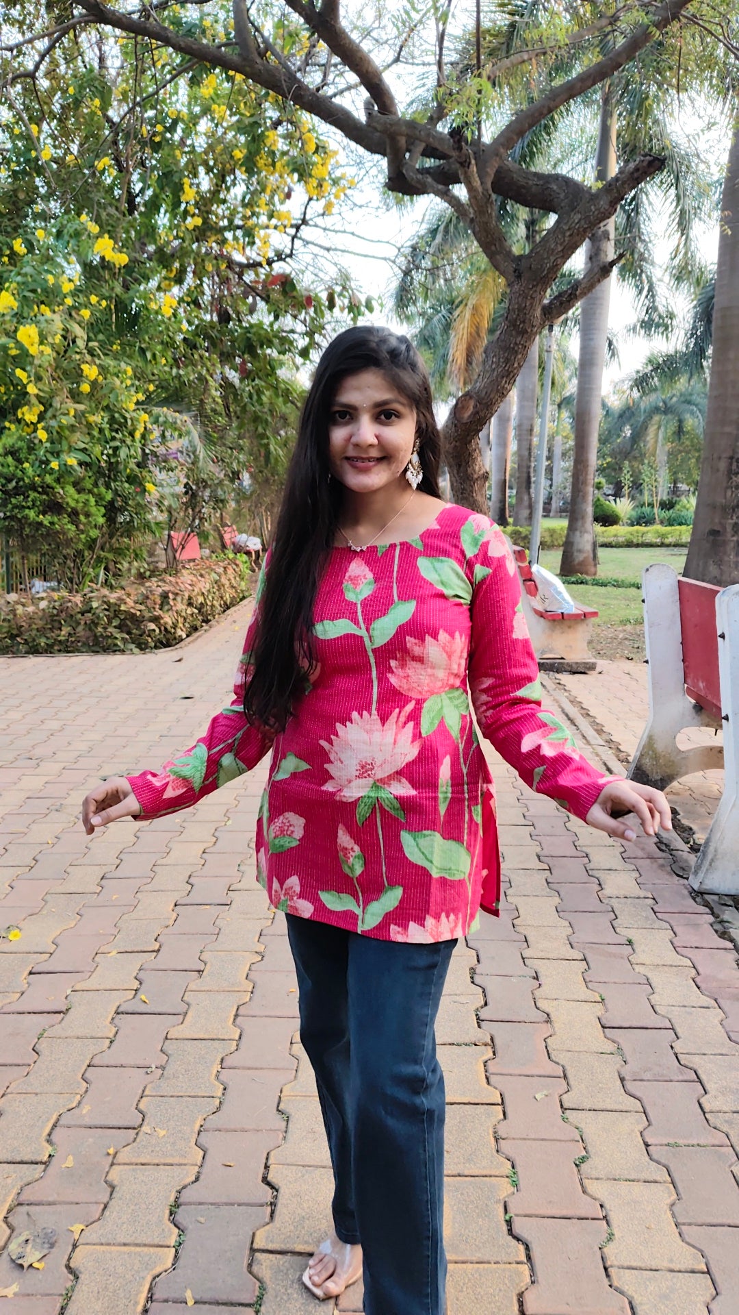 Rose Bloom Corset Short Kurti