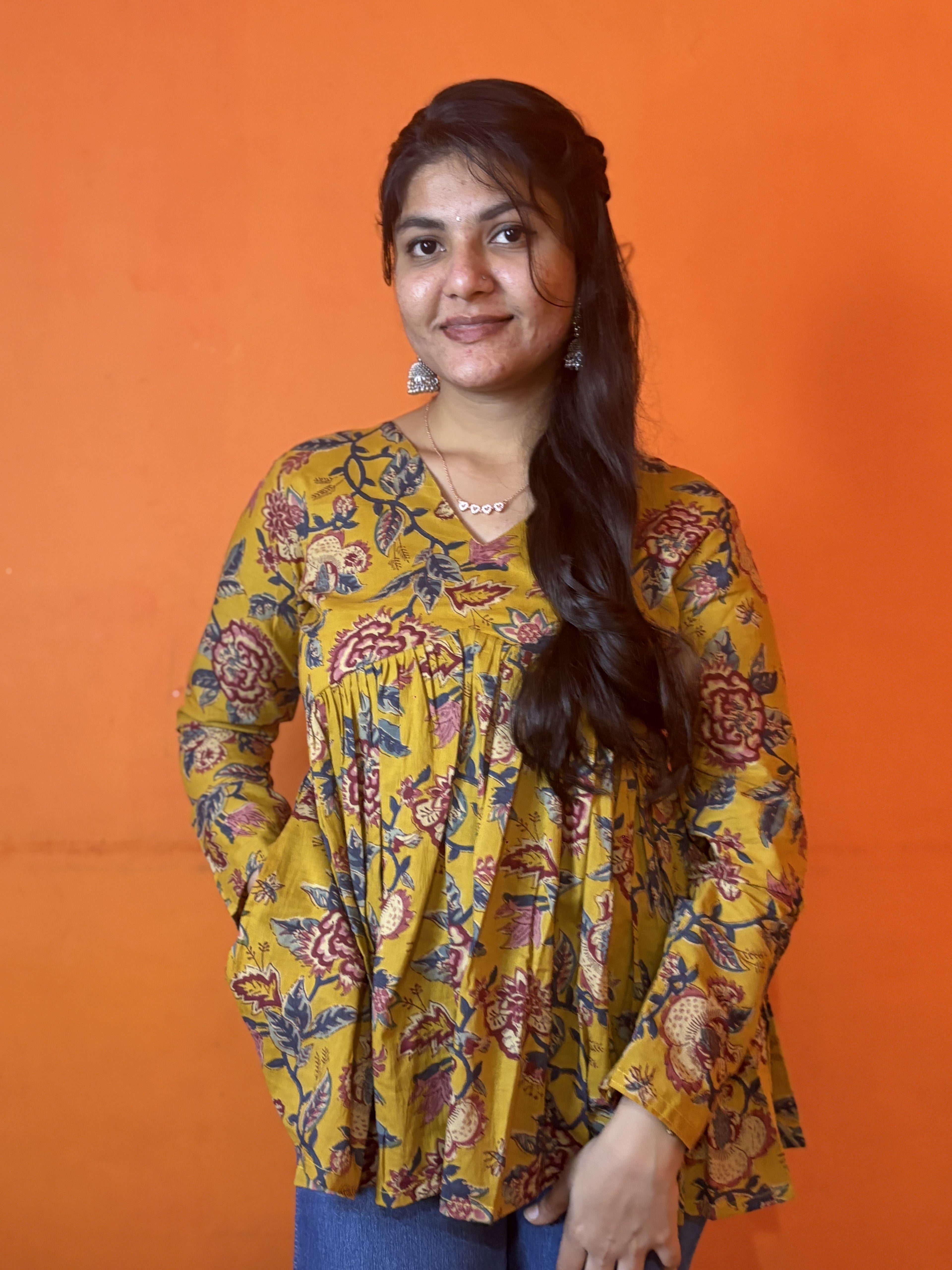 Floral Peplum short kurti